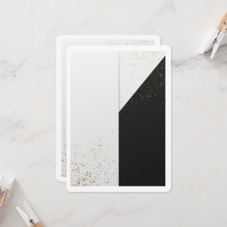 Invitación de boda elegante con confeti minimalist