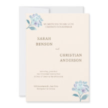 Invitación de boda elegante con diseño floral