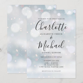 Invitación de boda elegante con firma Invierno Esc