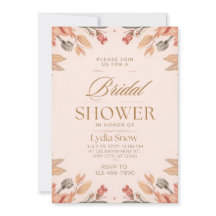 Invitación de boda elegante con flores rosadas