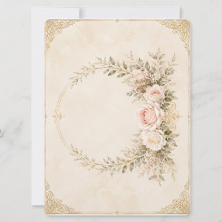 Invitación de boda elegante con flores rosadas y d