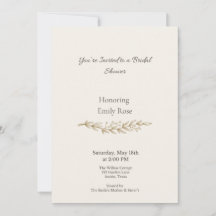Invitación de boda elegante con flores vintage