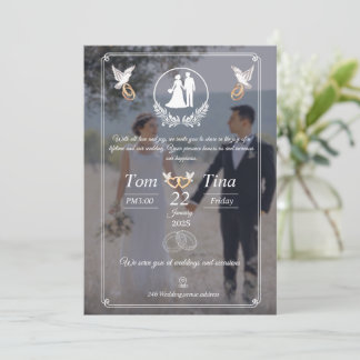 Invitación de boda elegante con nuevo diseño
