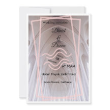 Invitación de boda elegante de catedral | Minim Bl