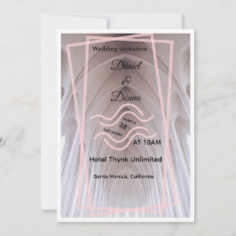 Invitación de boda elegante de catedral | Minim Bl