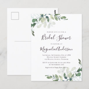 Invitación de boda elegante de eucalipto