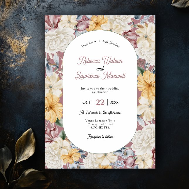 Invitación de boda elegante de jardín botánico ama (Subido por el creador)