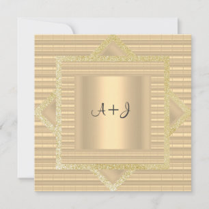 INVITACIÓN DE BODA ELEGANTE DE LA SEPIA DEL ORO NU