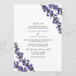 Invitación de boda elegante de lavanda