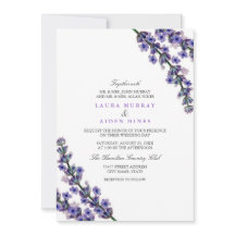 Invitación de boda elegante de lavanda