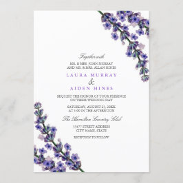 Invitación de boda elegante de lavanda