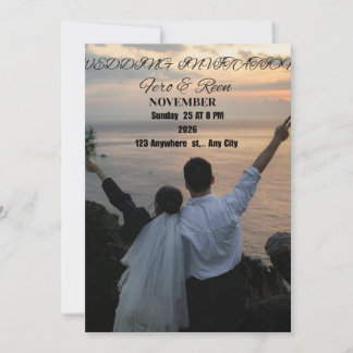 Invitación de boda elegante de lujo – Clásico Romá