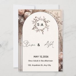 Invitación de boda elegante de lujo | Real y Atemp