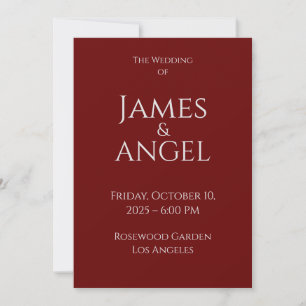 Invitación de Boda Elegante de Lujo Totalmente e