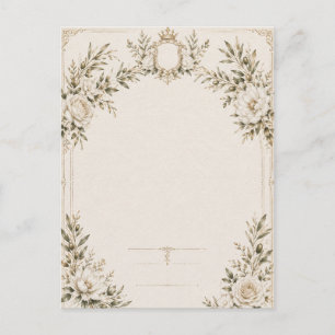 Invitación de boda elegante de marfil con champán
