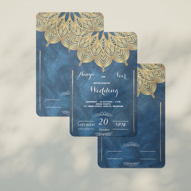 Invitación de boda elegante de Mehndi (Subido por el creador)