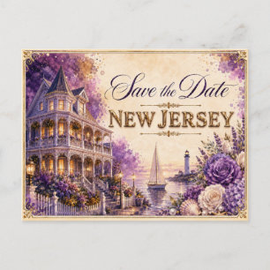 Invitación de boda elegante de Nueva Jersey para g
