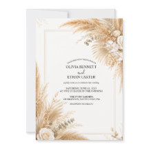 Invitación de boda elegante de orquídea blanca de