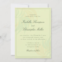 Invitación de boda elegante de palma verde