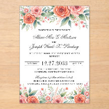 Invitación de boda elegante de terracota, minimali