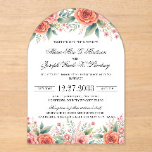Invitación de boda elegante de terracota, minimali