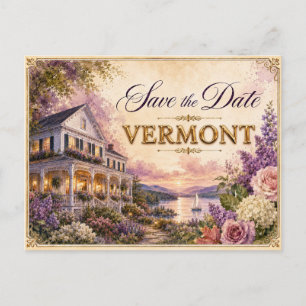 Invitación de boda elegante de Vermont para guarda