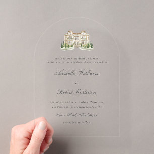 Invitación de boda elegante del campo italiano