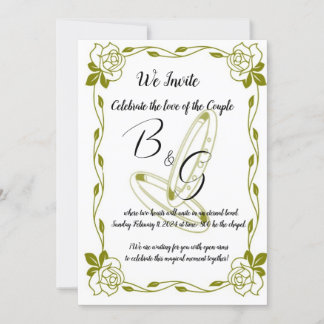 Invitación de Boda  Elegante Dorado