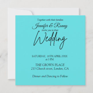 Invitación de boda elegante en blanco y negro
