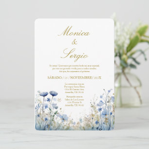 Invitación de boda elegante en español