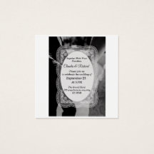 Invitación de boda elegante en negro y blanco