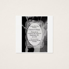 Invitación de boda elegante en negro y blanco