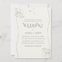 Invitación de boda elegante en verde salvia