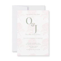 Invitación de boda elegante en verde salvia para j