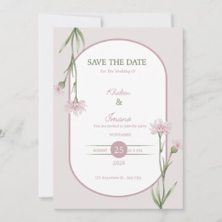 Invitación de boda elegante – Flo minimalista mode