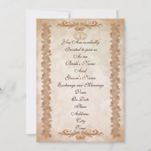 Invitación de boda elegante floral formal