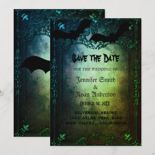 Invitación de boda elegante gótica para guardar la