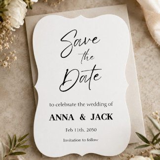 Invitación de boda elegante Guarde la fecha