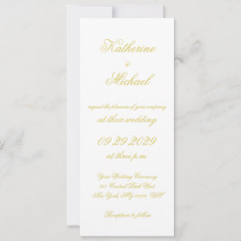 Invitación de boda elegante isla citrus amarillo e