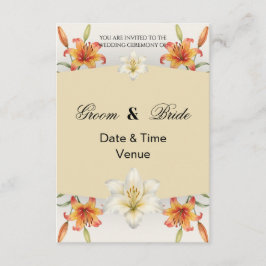 Invitación de boda Elegante Lirio Dorado