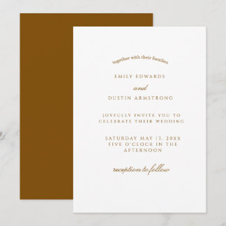 Invitación de boda elegante minimalista boho