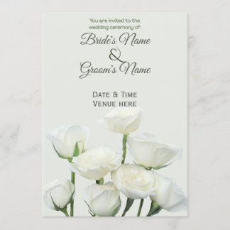 Invitación de boda elegante minimalista con rosa b