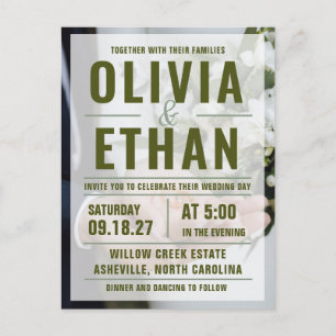 Invitación de boda elegante minimalista moderna