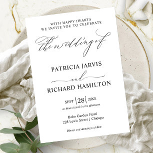 Invitación de boda elegante moderna