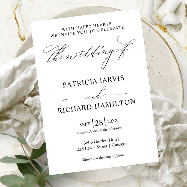 Invitación de boda elegante moderna (Subido por el creador)