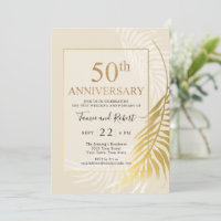 Invitación de boda elegante oro blanco 50