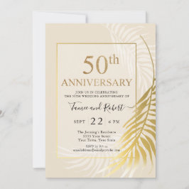 Invitación de boda elegante oro blanco 50