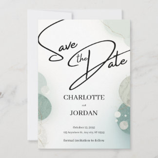 Invitación de boda elegante para guardar la fecha