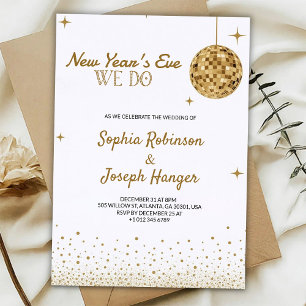 Invitación de boda elegante para Nochevieja