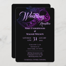 Invitación de boda elegante para una noche
